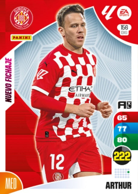 Panini Adrenalyn XL La Liga 2024/2025 - #156 Bis-. Arthur - Nuevo Fichaje - Girona - 2ª Edición, Cromo RAW
