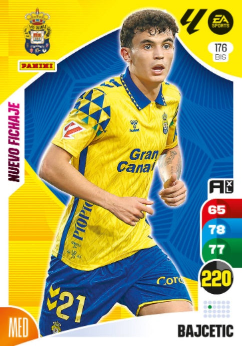 Panini Adrenalyn XL La Liga 2024/2025 - #176 Bis-. Bajcetic - Nuevo Fichaje - Las Palmas - 2ª Edición, Cromo RAW