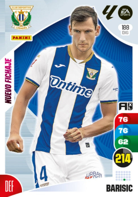 Panini Adrenalyn XL La Liga 2024/2025 - #188 Bis-. Barisic - Nuevo Fichaje - Leganés - 2ª Edición, Cromo RAW