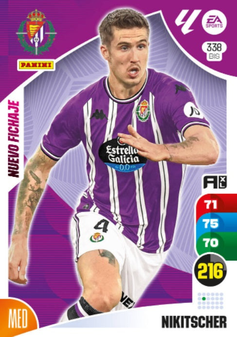 Panini Adrenalyn XL La Liga 2024/2025 - #338 Bis-. Nikitscher - Nuevo Fichaje - Valladolid - 2ª Edición, Cromo RAW