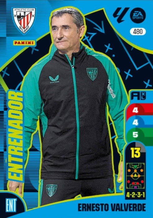 Panini Adrenalyn XL La Liga 2024/2025 - #480-. Ernesto Valverde - Athletic Club - Entrenador - 2ª Edición, Cromo RAW