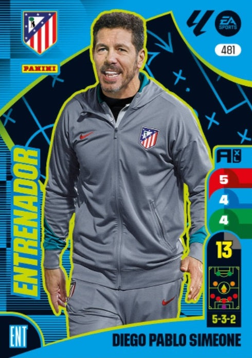 Panini Adrenalyn XL La Liga 2024/2025 - #481-. Diego Pablo Simeone - Atlético de Madrid - Entrenador - 2ª Edición, Cromo RAW