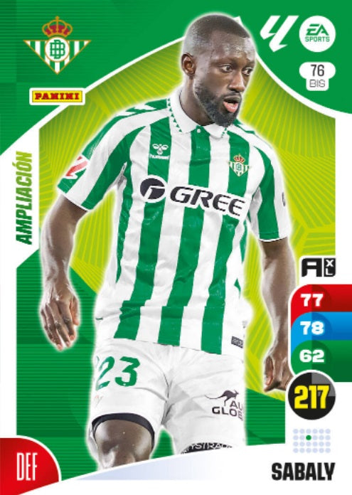 Panini Adrenalyn XL La Liga 2024/2025 - #076 Bis-. Sabaly - Ampliación - Betis - 2ª Edición, Cromo RAW