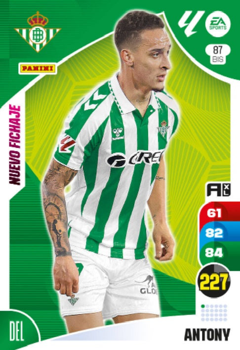 Panini Adrenalyn XL La Liga 2024/2025 - #087 Bis-. Antony - Nuevo Fichaje - Betis - 2ª Edición, Cromo RAW