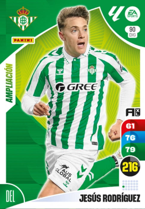 Panini Adrenalyn XL La Liga 2024/2025 - #090 Bis-. Jesús Rodríguez - Nuevo Fichaje - Betis - 2ª Edición, Cromo RAW