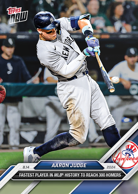 Aaron Judge - 2024 - Topps Now MLB - #555 - Yankees - 300 HOMERS - World Trading Cards - Baseball Card - RAW Chrome