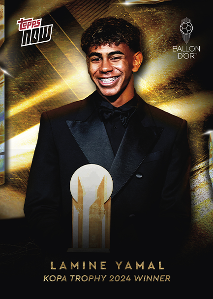 Lamine Yamal - 2024 - Topps Now UCL - Barcelona - UCL - Ballon Dor - Kopa Trophy Winner - World Trading Cards - Tarjeta Fútbol - Cromo RAW