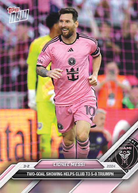 Lionel Messi - 2024 - Topps Now MLS - #012 - Inter Miami - World Trading Cards - Soccer Card - RAW Card