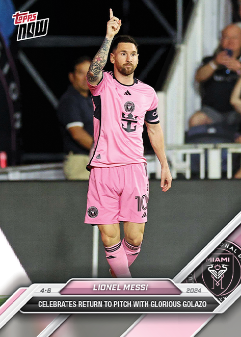 Lionel Messi - 2024 - Topps Now MLS - #031 - Inter Miami - World Trading Cards - Tarjeta Fútbol - Cromo RAW