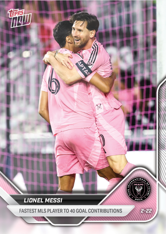 Lionel Messi - 2024 - Topps Now MLS - #012 - Inter Miami - World Trading Cards - Soccer Card - RAW Card