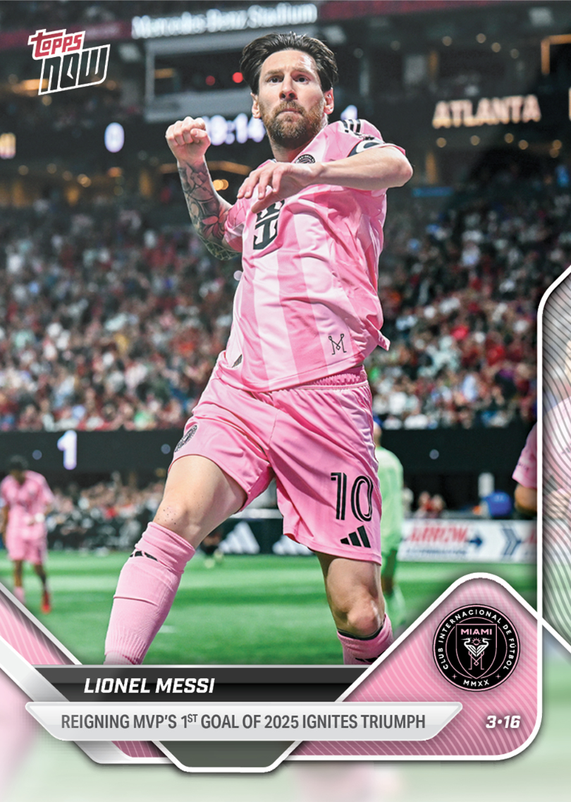 Lionel Messi - 2025 - Topps Now MLS - #019 - Inter Miami - World Trading Cards - Tarjeta Fútbol - Cromo RAW
