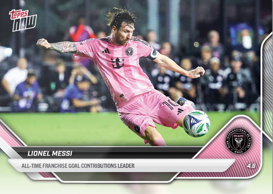 Lionel Messi - 2024 - Topps Now MLS - #012 - Inter Miami - World Trading Cards - Soccer Card - RAW Card