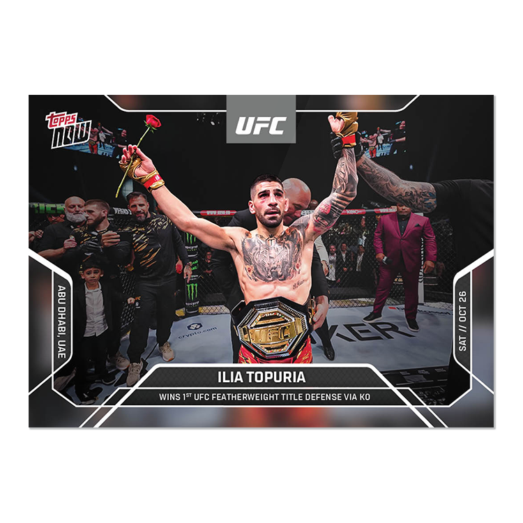 ILia Topuria - 2024 - Topps Now UFC - Wins 1st UFC - #027 - World Trading Cards - Tarjeta WWE - Cromo RAW