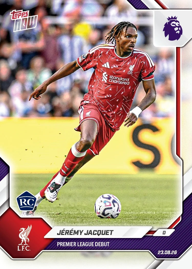 2026-27 | Topps | Now | Premier League | Jérémy Jacquet | Base | #008 | BAJO PEDIDO | ENVÍO 30 días aproximadamente desde la fecha de compra.