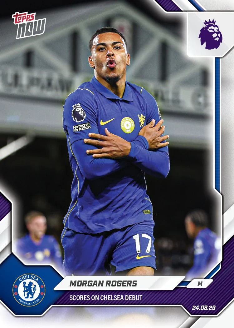 2026-27 | Topps | Now | Premier League | Morgan Rogers | Base | #009 | BAJO PEDIDO | ENVÍO 30 días aproximadamente desde la fecha de compra.