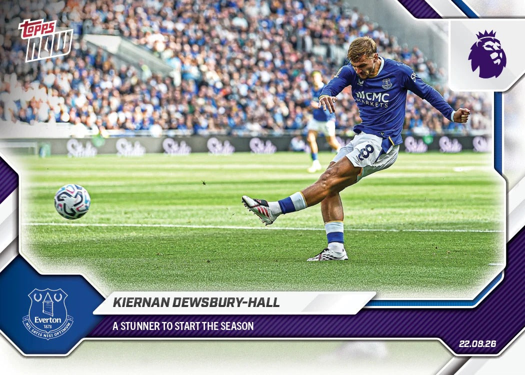 2026-27 | Topps | Now | Premier League | Kiernan Dewsbury-Hall | Base | #006 | BAJO PEDIDO | ENVÍO 30 días aproximadamente desde la fecha de compra.