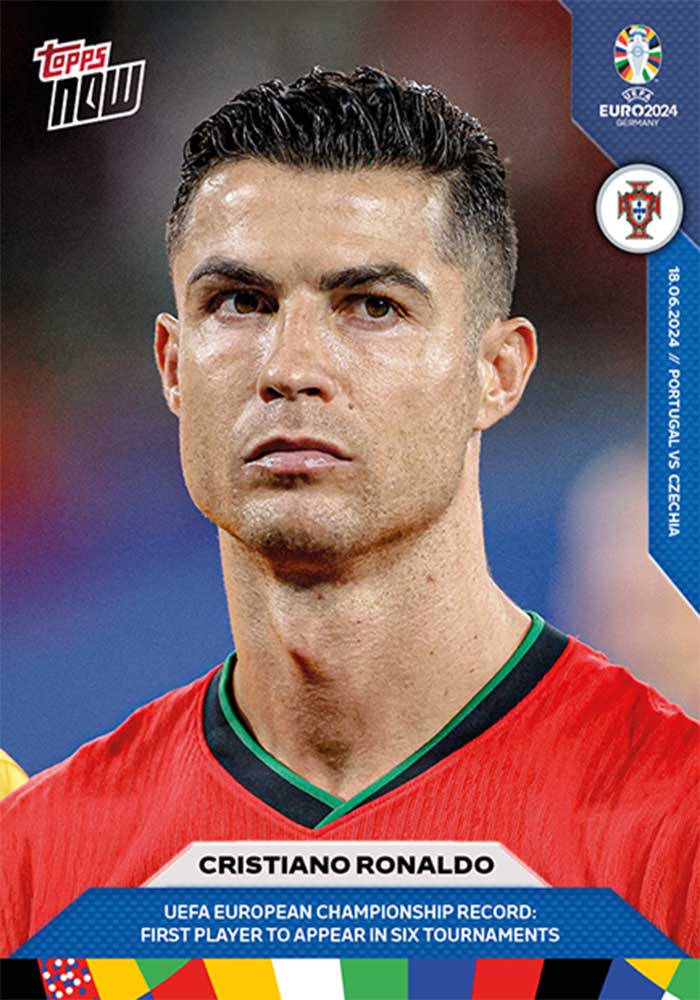 Cristiano Ronaldo - 2024 - Topps Now Euro - Portugal - #015 - World Trading Cards - Football Card - RAW Trading Card
