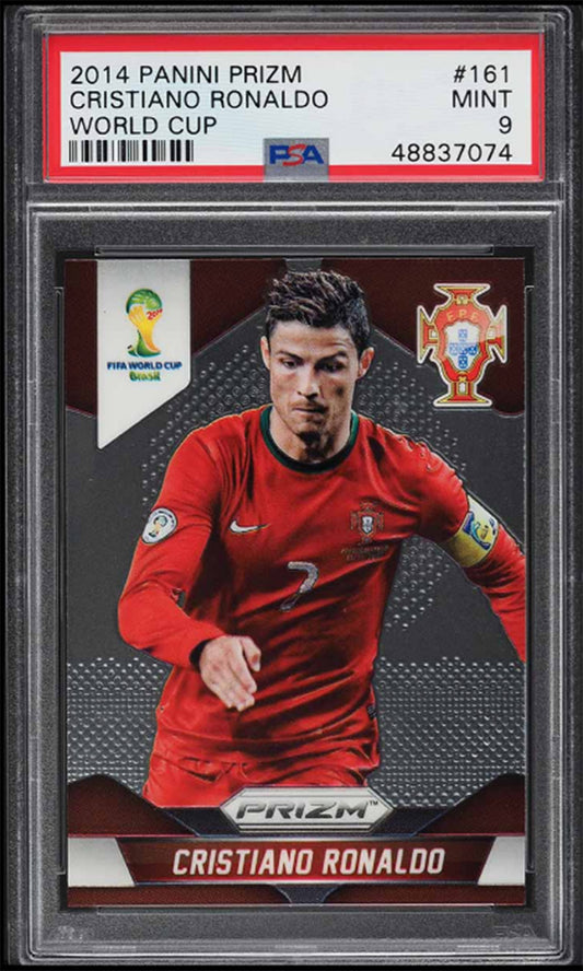 Cristiano Ronaldo - 2014 - Panini Prizm - World Cup Brazil - #161 - PSA 9 - World Trading Cards - Football Card - Chrome Graded