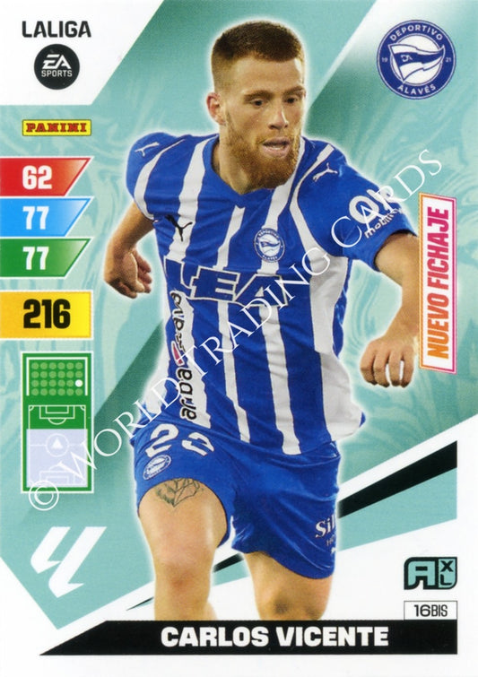 Panini Adrenalyn XL La Liga 2023-2024 #16 Bis -  Carlos Vicente - Nuevo Fichaje  (Deportivo Alavés)