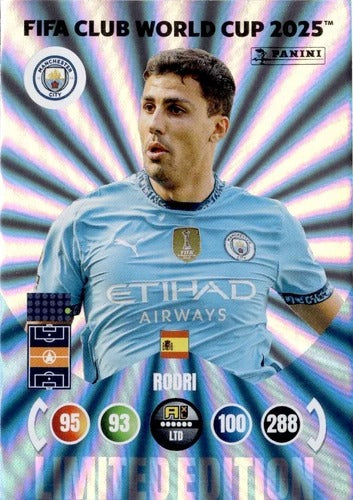 Rodri - Manchester City - #LE-ROD - RARE / Limited Edition | FIFA Club World Cup 2025 Adrenalyn XL - Cromo de Fútbol | Singles Cards