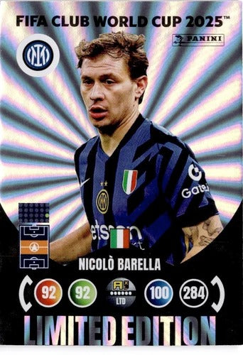 Nicolò Barella - FC Internazionale Milano - #LE-NB - RARE / Limited Edition | FIFA Club World Cup 2025 Adrenalyn XL - Cromo de Fútbol | Singles Cards