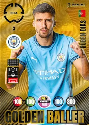 Rúben Dias - Manchester City - #003 - RARE / Golden Baller | FIFA Club World Cup 2025 Adrenalyn XL - Cromo de Fútbol | Singles Cards