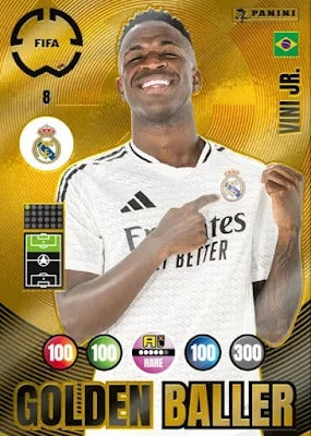 Vinicius Jr. - Real Madrid CF - #008 - RARE / Golden Baller | FIFA Club World Cup 2025 Adrenalyn XL - Cromo de Fútbol | Singles Cards