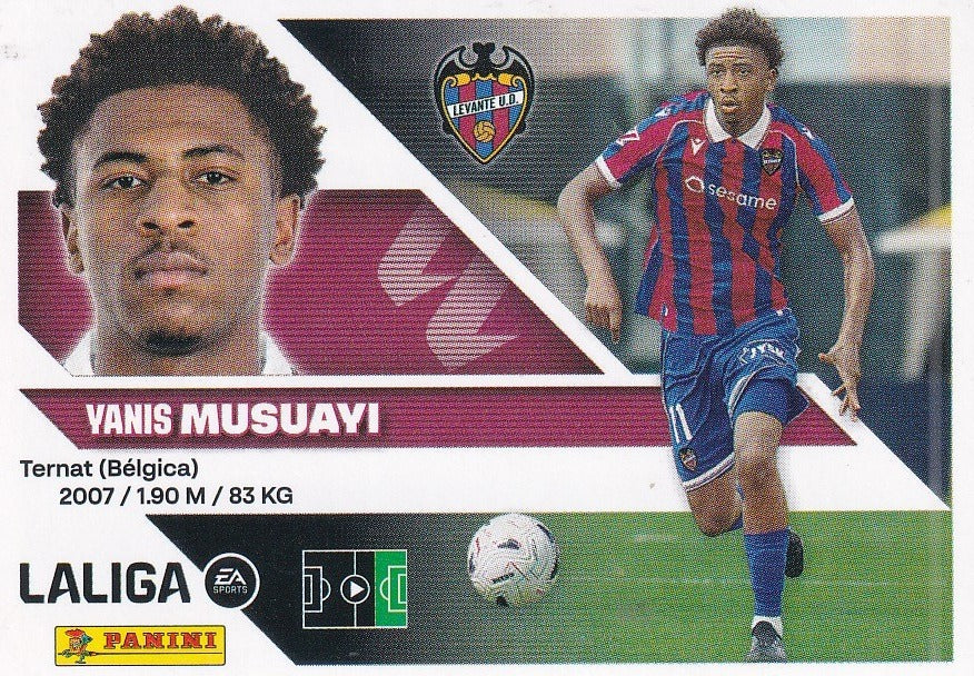 Panini | Liga Este | 2026-2027 | Levante UD | Basico | #020Bis | Musuayi | Coloca | 2ª Edición
