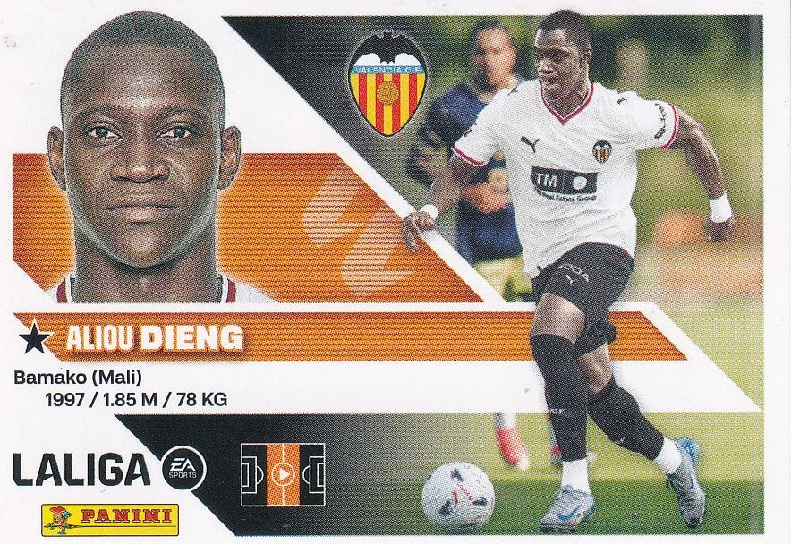 Panini | Liga Este | 2026-2027 | Valencia FC | Basico | #016Bis | Dieng | Coloca | 2ª Edición