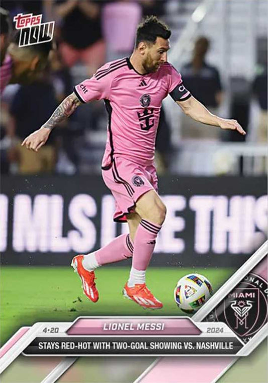 Lionel Messi - 2024 - Topps Now MLS - #038 - Inter Miami - World Trading Cards - Tarjeta Fútbol - Cromo RAW