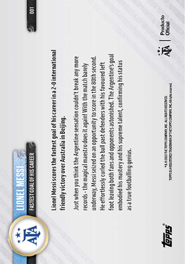 Lionel Messi - 2024 - Topps Now - #001 - Argentina - World Trading Cards - Football Card - RAW Trading Card