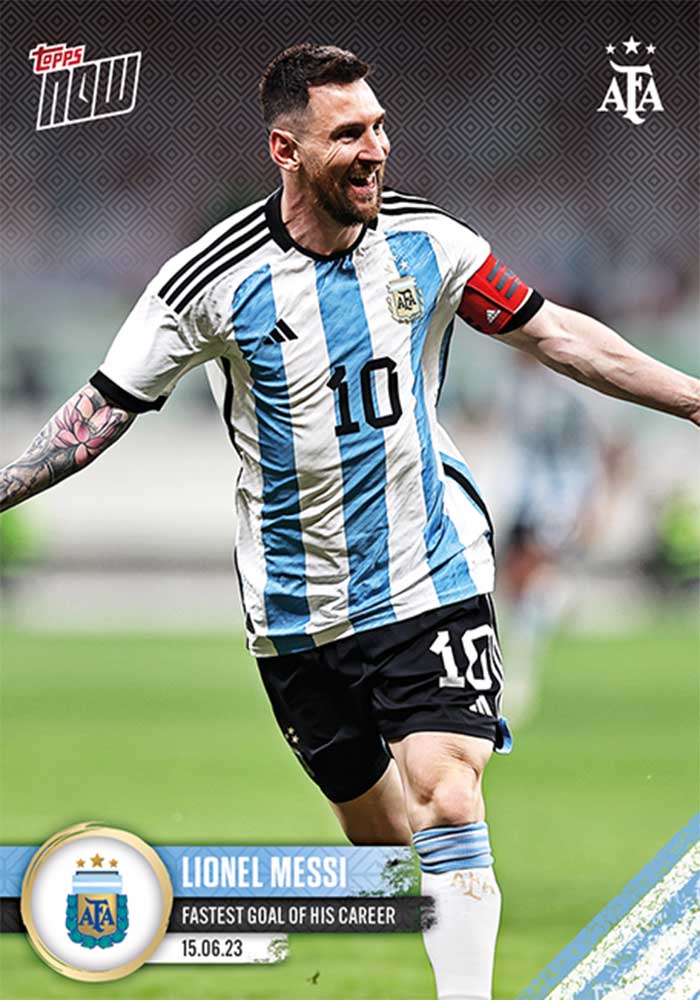 Lionel Messi - 2024 - Topps Now - #001 - Argentina - World Trading Cards - Football Card - RAW Trading Card