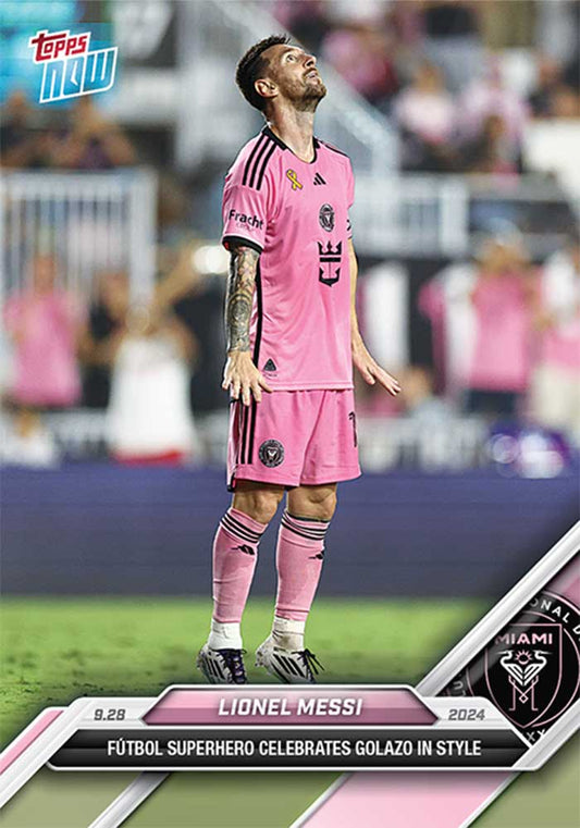 Lionel Messi - 2024 - Topps Now MLS - El Astro Levitando - #134 - Inter Miami - World Trading Cards - Tarjeta Fútbol - Cromo RAW