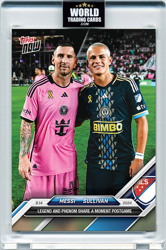 Lionel Messi / Sullivan - 2024 - Topps Now MLS - Inter Miami - #129 - World Trading Cards - Tarjeta Fútbol - Cromos Pristine 10