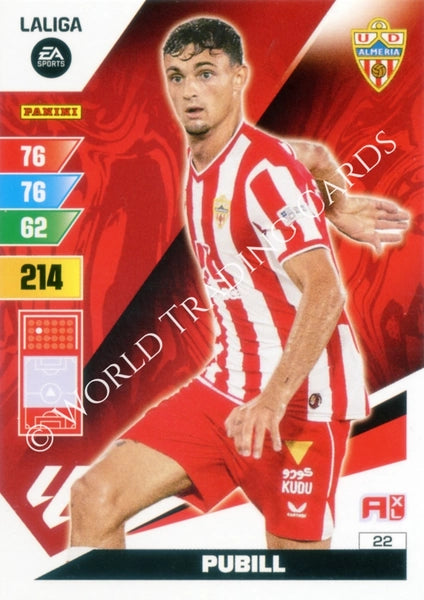 Cromo Trading Card Fútbol-Pubill-Almeria-Panini Adrenalyn XL 2023-2024-#022-Básico