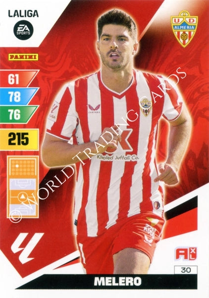 Cromo Trading Card Fútbol-Melero-Almeria-Panini Adrenalyn XL 2023-2024-#030-Básico