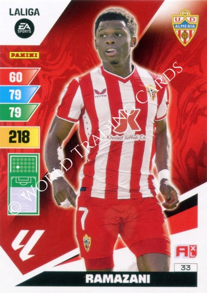 Cromo Trading Card Fútbol-Ramazani-Almeria-Panini Adrenalyn XL 2023-2024-#033-Básico