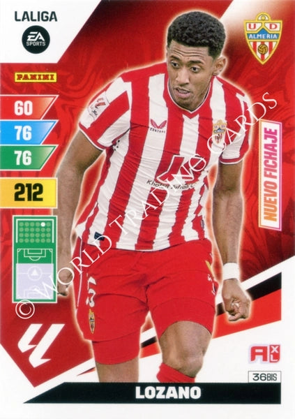 Cromo Trading Card Fútbol-Lozano-Almeria-Panini Adrenalyn XL 2023-2024-#036bis-Básico