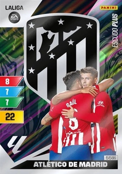 Cromo Trading Card Fútbol-Escudo Plus-Atletico de Madrid-Panini Adrenalyn XL 2023-2024-#055bis-Básico