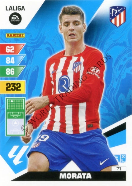 Cromo Trading Card Fútbol-Morata-Atletico de Madrid-Panini Adrenalyn XL 2023-2024-#071-Básico