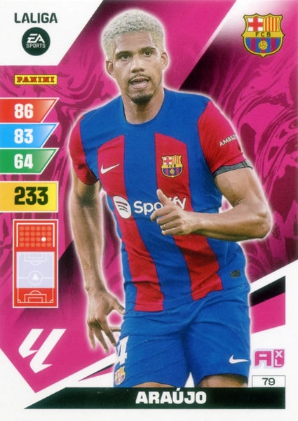 Cromo Trading Card Fútbol-Araujo-Barcelona-Panini Adrenalyn XL 2023-2024-#079-Básico