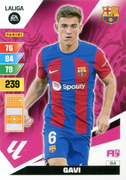 Cromo Trading Card Fútbol-Gavi-Barcelona-Panini Adrenalyn XL 2023-2024-#084-Básico