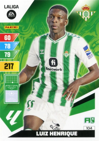 Cromo Trading Card Fútbol-Luiz Henrique-Betis-Panini Adrenalyn XL 2023-2024-#104-Básico