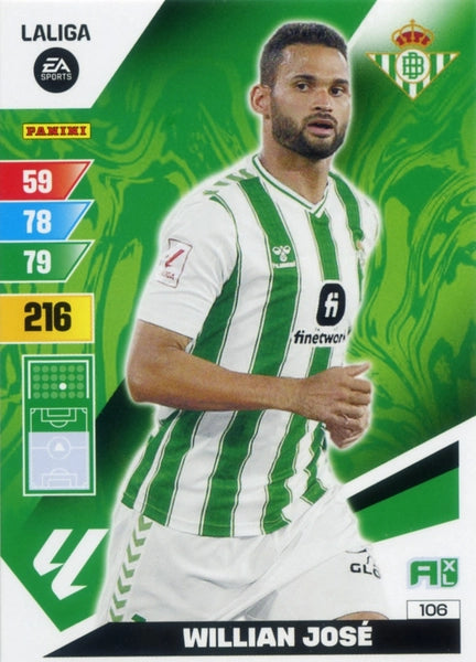 Cromo Trading Card Fútbol-Willian Jose-Betis-Panini Adrenalyn XL 2023-2024-#106-Básico