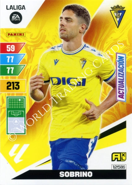 Cromo Trading Card Fútbol-Sobrino-Cadiz-Panini Adrenalyn XL 2023-2024-#125bis-Básico