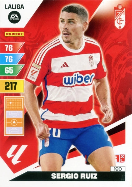 Cromo Trading Card Fútbol-Sergio Ruiz-Granada-Panini Adrenalyn XL 2023-2024-#190-Básico