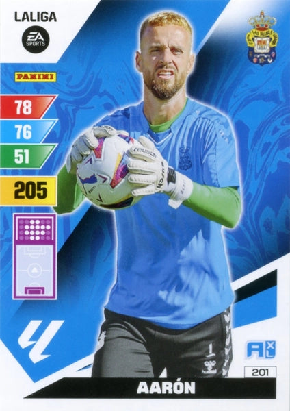 Cromo Trading Card Fútbol-Aaron-Las Palmas-Panini Adrenalyn XL 2023-2024-#201-Básico