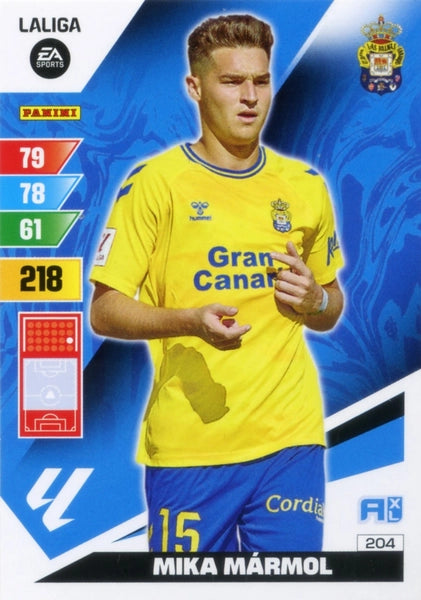 Cromo Trading Card Fútbol-Mika Marmol-Las Palmas-Panini Adrenalyn XL 2023-2024-#204-Básico