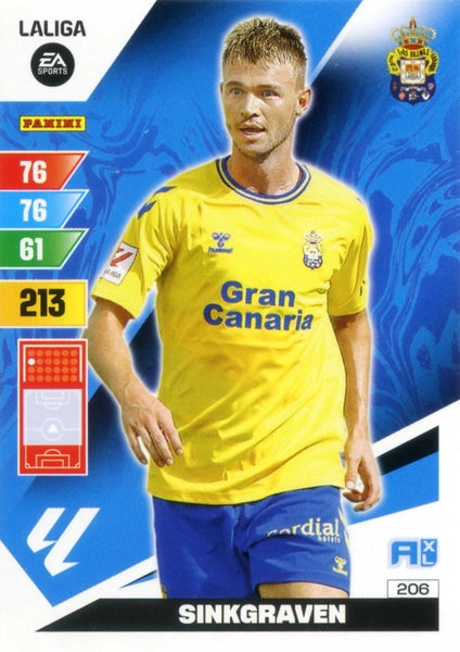 Cromo Trading Card Fútbol-Sinkgraven-Las Palmas-Panini Adrenalyn XL 2023-2024-#206-Básico