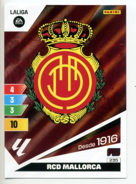 Cromo Trading Card Fútbol-Escudo-Mallorca-Panini Adrenalyn XL 2023-2024-#235-Básico
